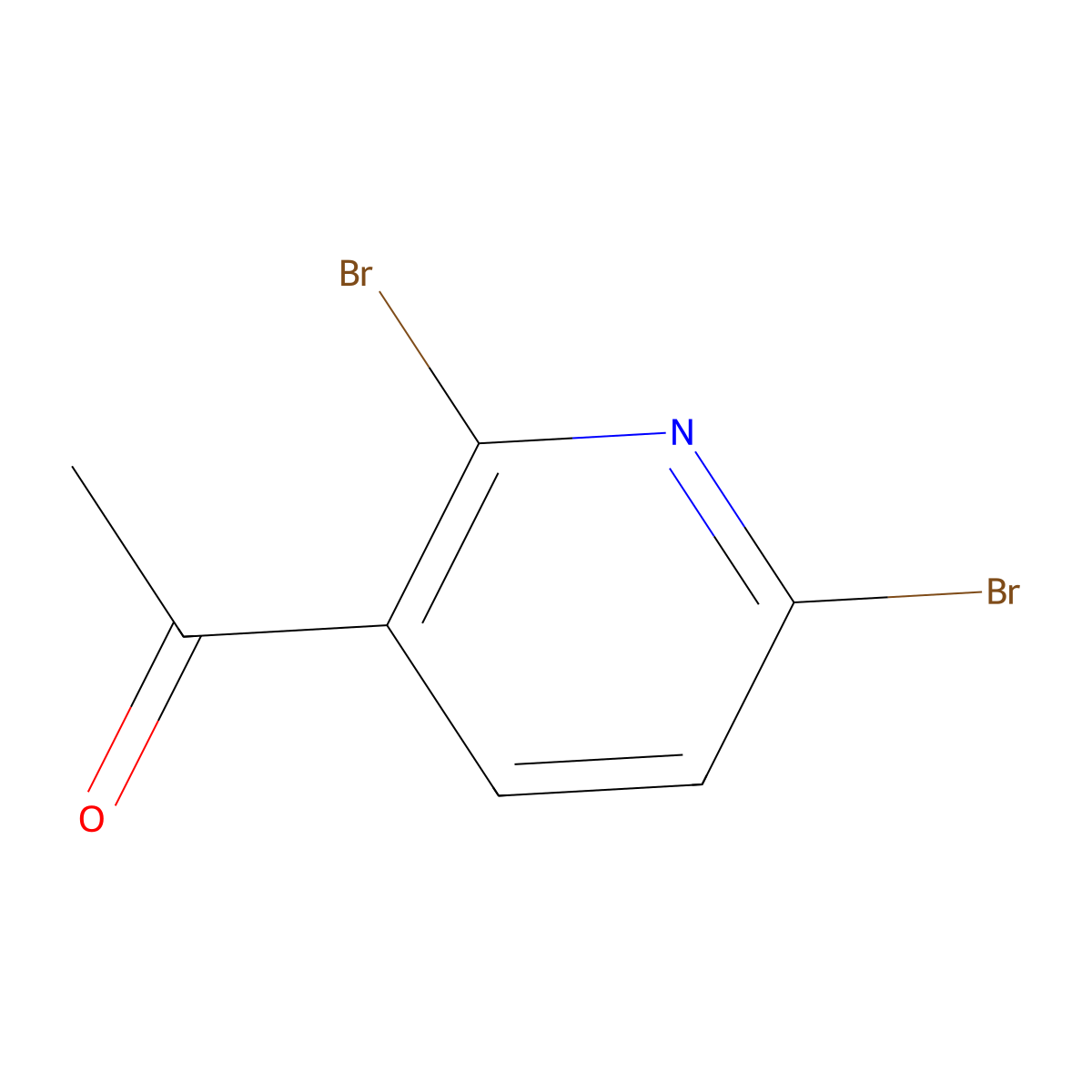 1-(2,6-Dibromopyridin-3-YL)ethanone molecular structure, CAS 258262-44-1