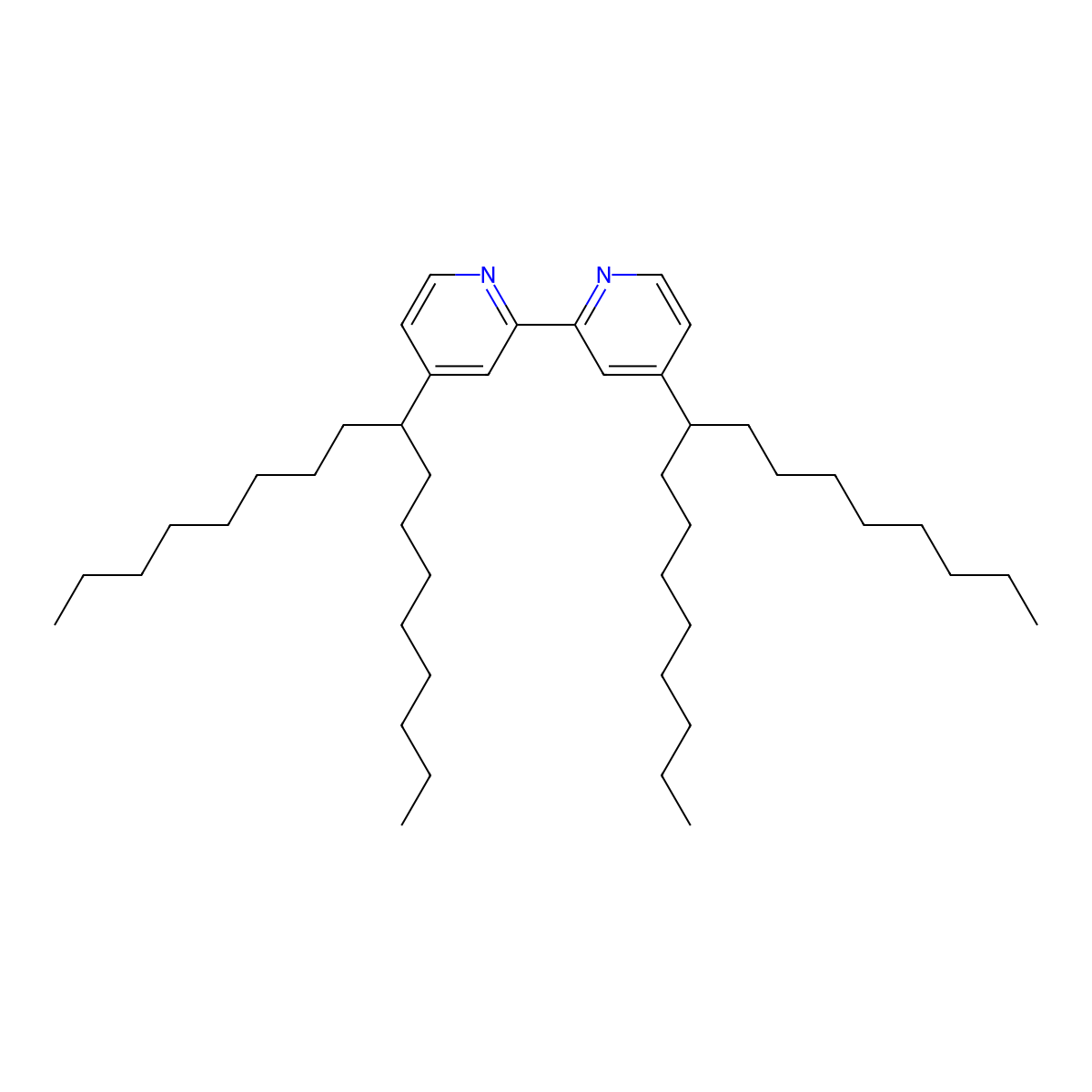 4,4'-Di(heptadecan-9-yl)-2,2'-bipyridine molecular structure, CAS 258262-75-8