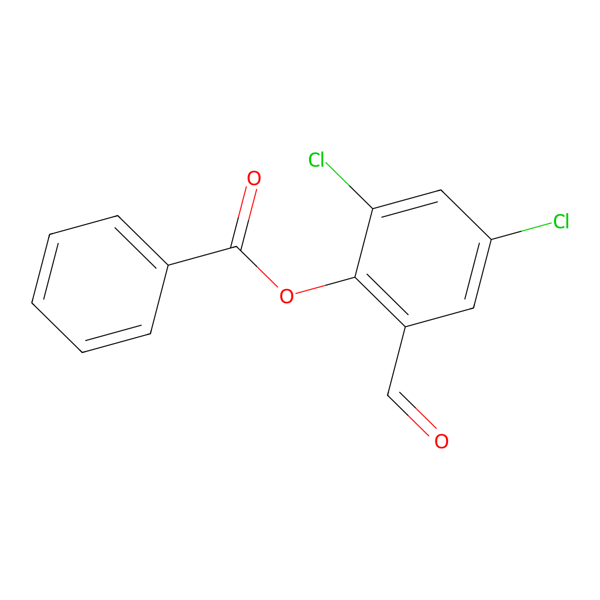 2,4-Dichloro-6-Formylphenyl Benzoate molecular structure, CAS 258264-70-9