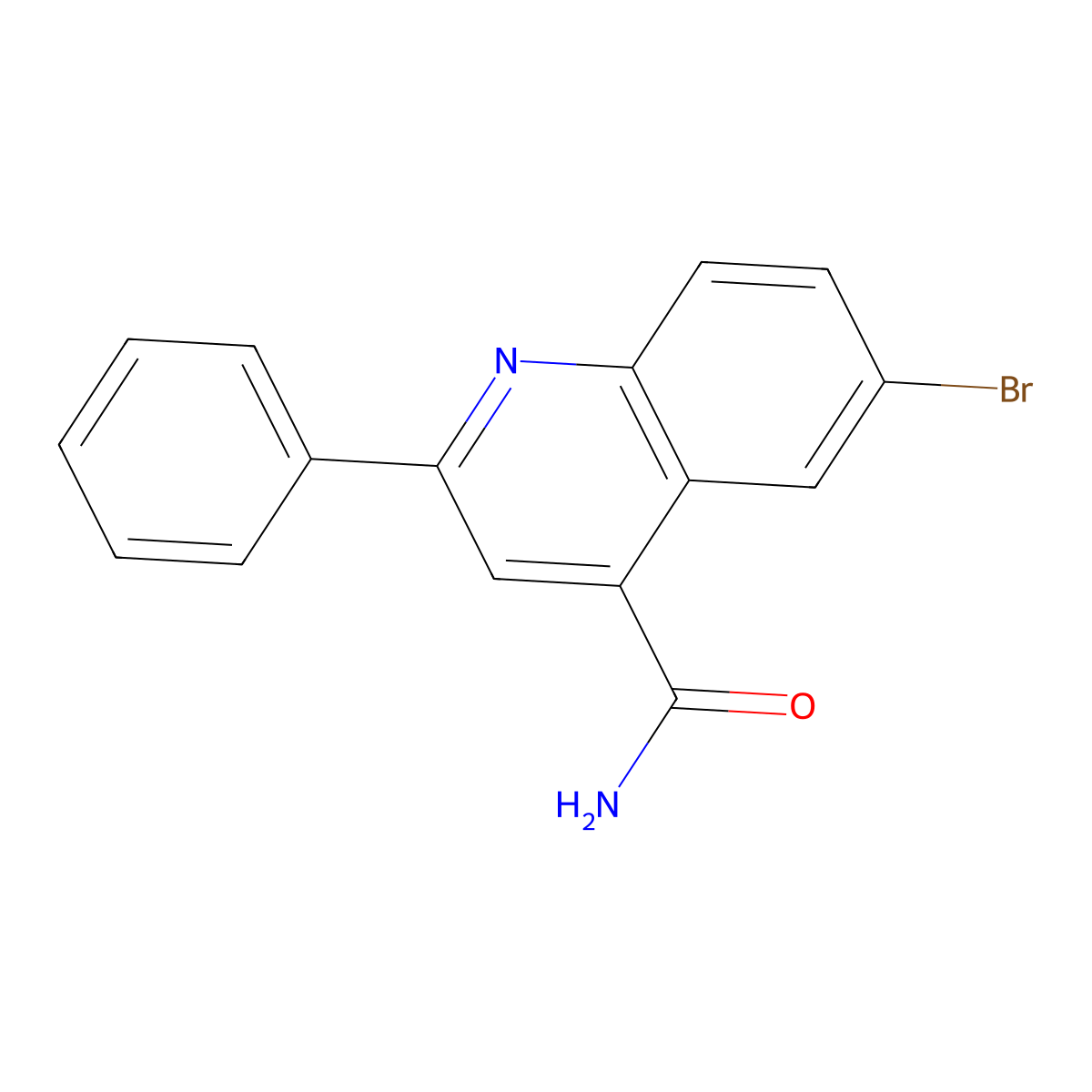 6-Bromo-2-phenylquinoline-4-carboxamide molecular structure, CAS 258264-89-0