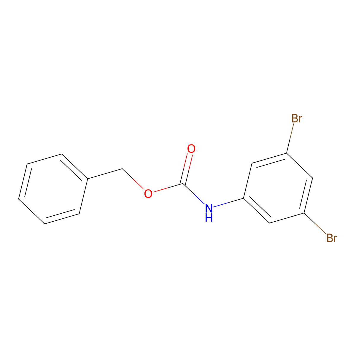 benzyl N-(3,5-dibromophenyl)carbamate molecular structure, CAS 258269-08-8