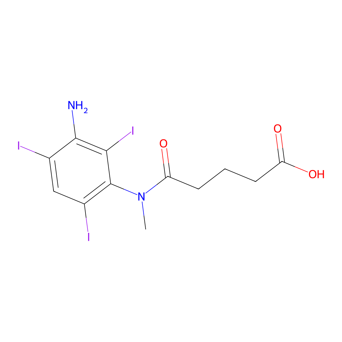 Iomeglamic Acid molecular structure, CAS 25827-76-3