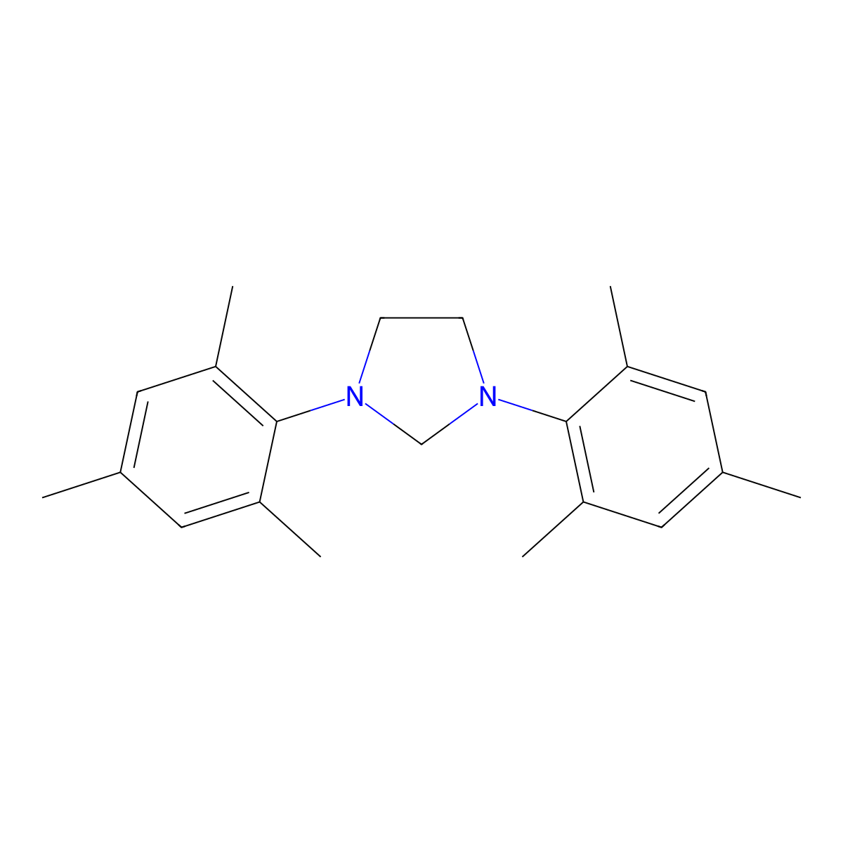 1,3-Dimesitylimidazolidine molecular structure, CAS 258278-26-1