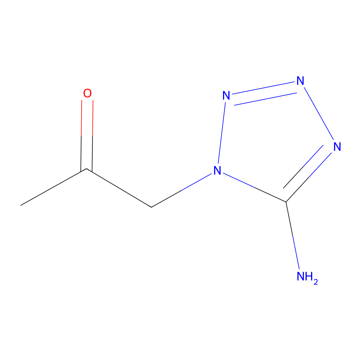 1-(5-amino-1H-tetrazol-1-yl)acetone molecular structure, CAS 25828-06-2