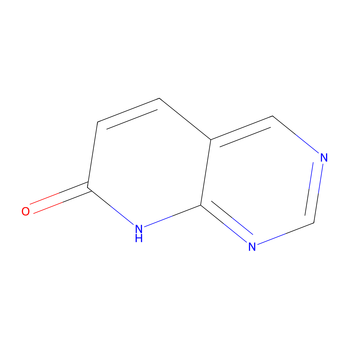 Pyrido[2,3-d]pyrimidin-7-ol molecular structure, CAS 258282-55-2