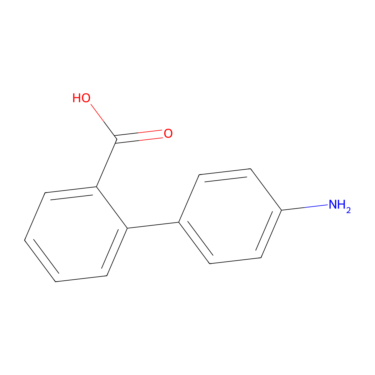 4'-Aminobiphenyl-2-carboxylic acid molecular structure, CAS 25829-61-2