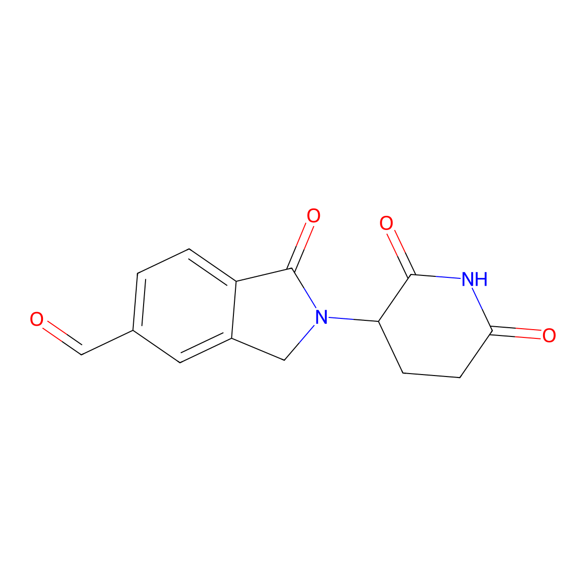 2-(2,6-Dioxopiperidin-3-yl)-1-oxoisoindoline-5-carbaldehyde molecular structure, CAS 2582979-82-4