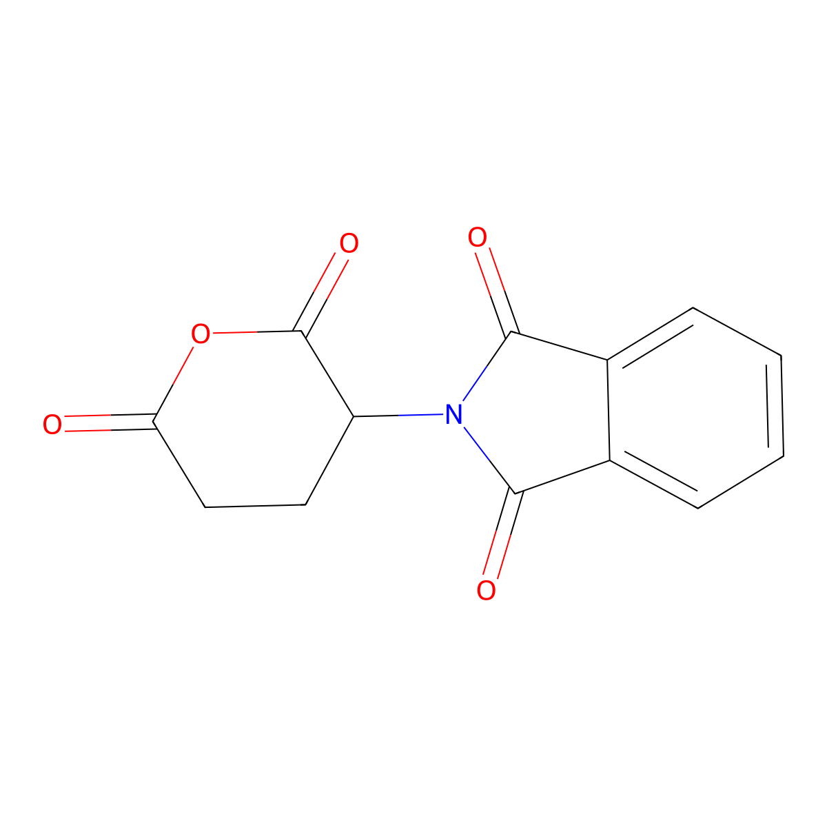 N-Phthaloyl-l-glutamic anhydride molecular structure, CAS 25830-77-7