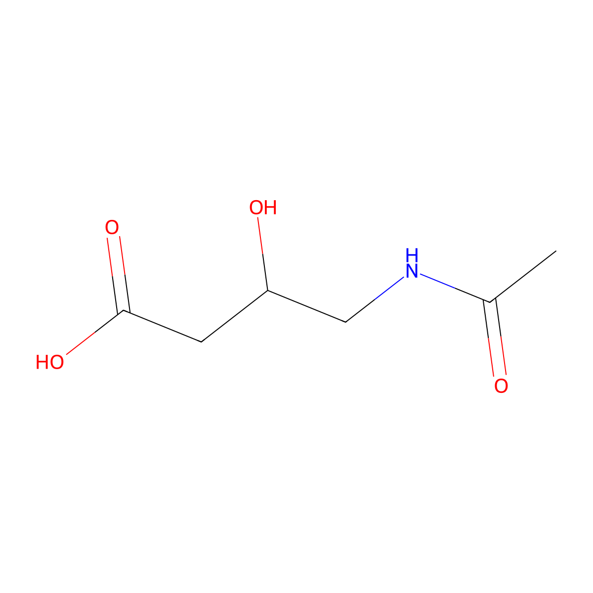 4-Acetamido-3-hydroxybutanoic acid molecular structure, CAS 25831-19-0