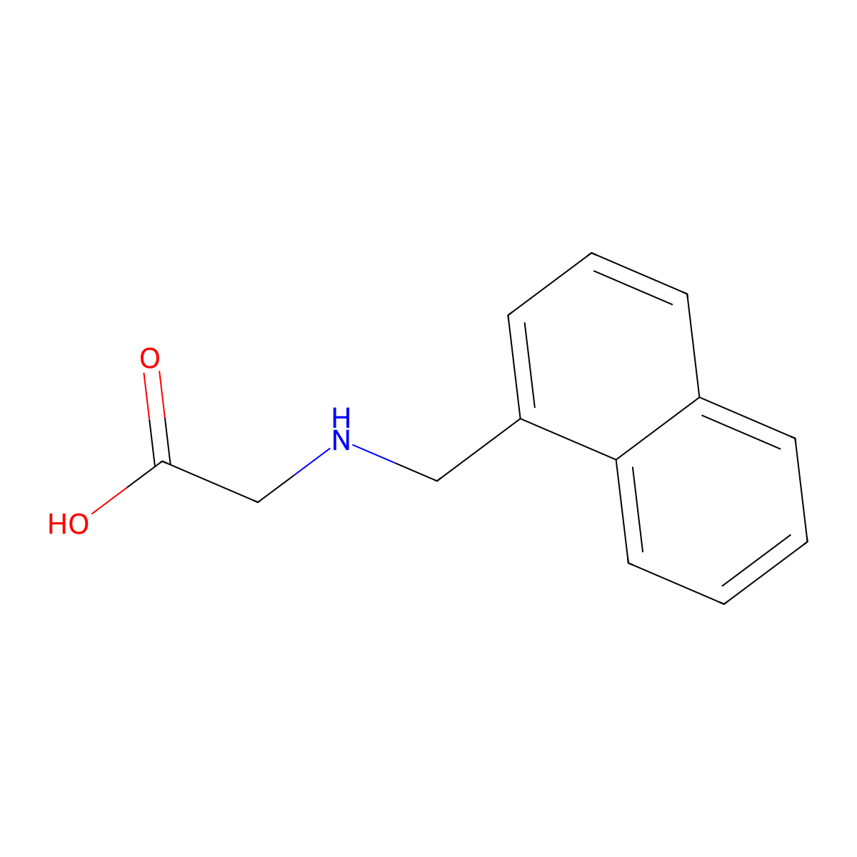 N-(naphthalen-1-ylmethyl)glycine molecular structure, CAS 258332-35-3