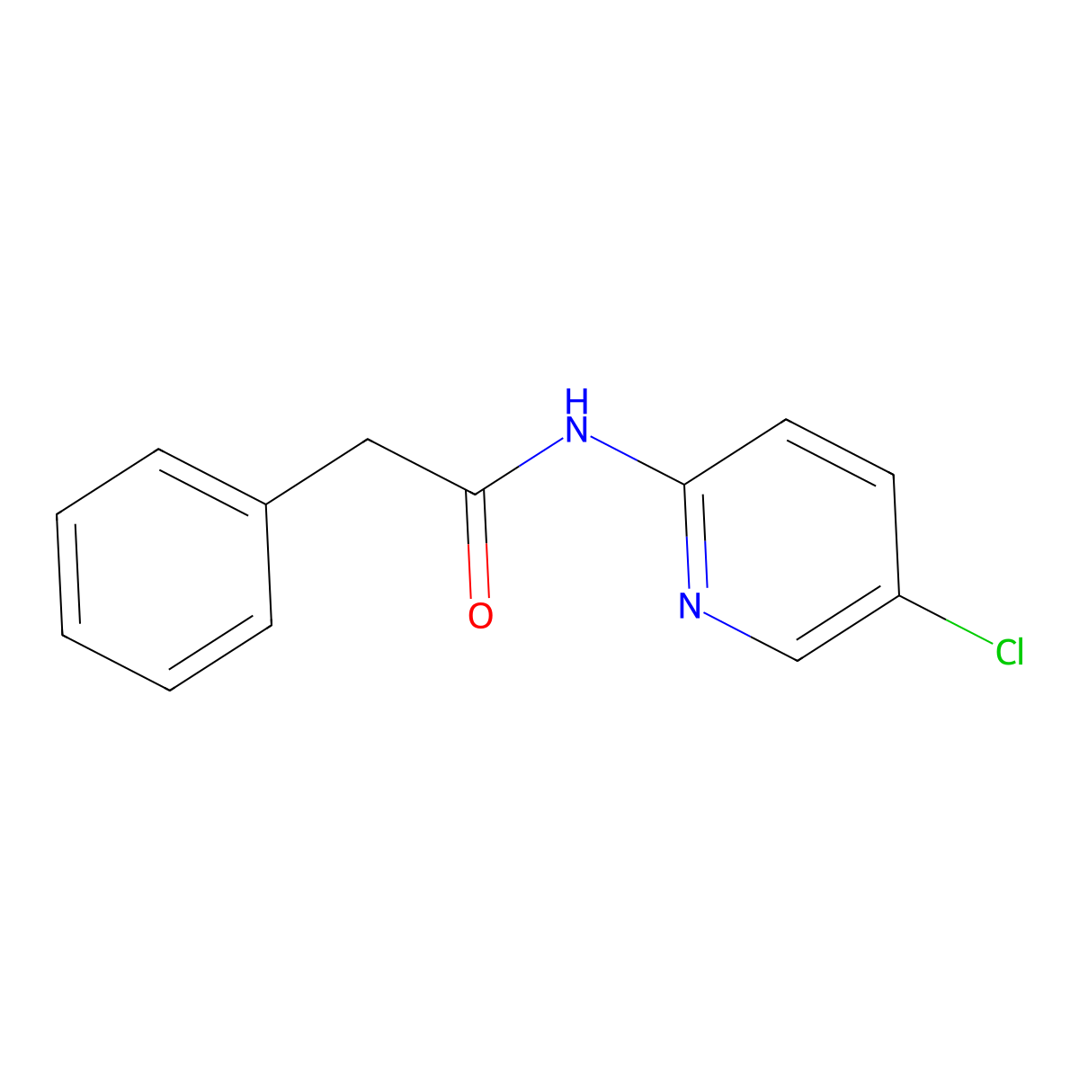 N-(5-chloropyridin-2-yl)-2-phenylacetamide molecular structure, CAS 258338-50-0