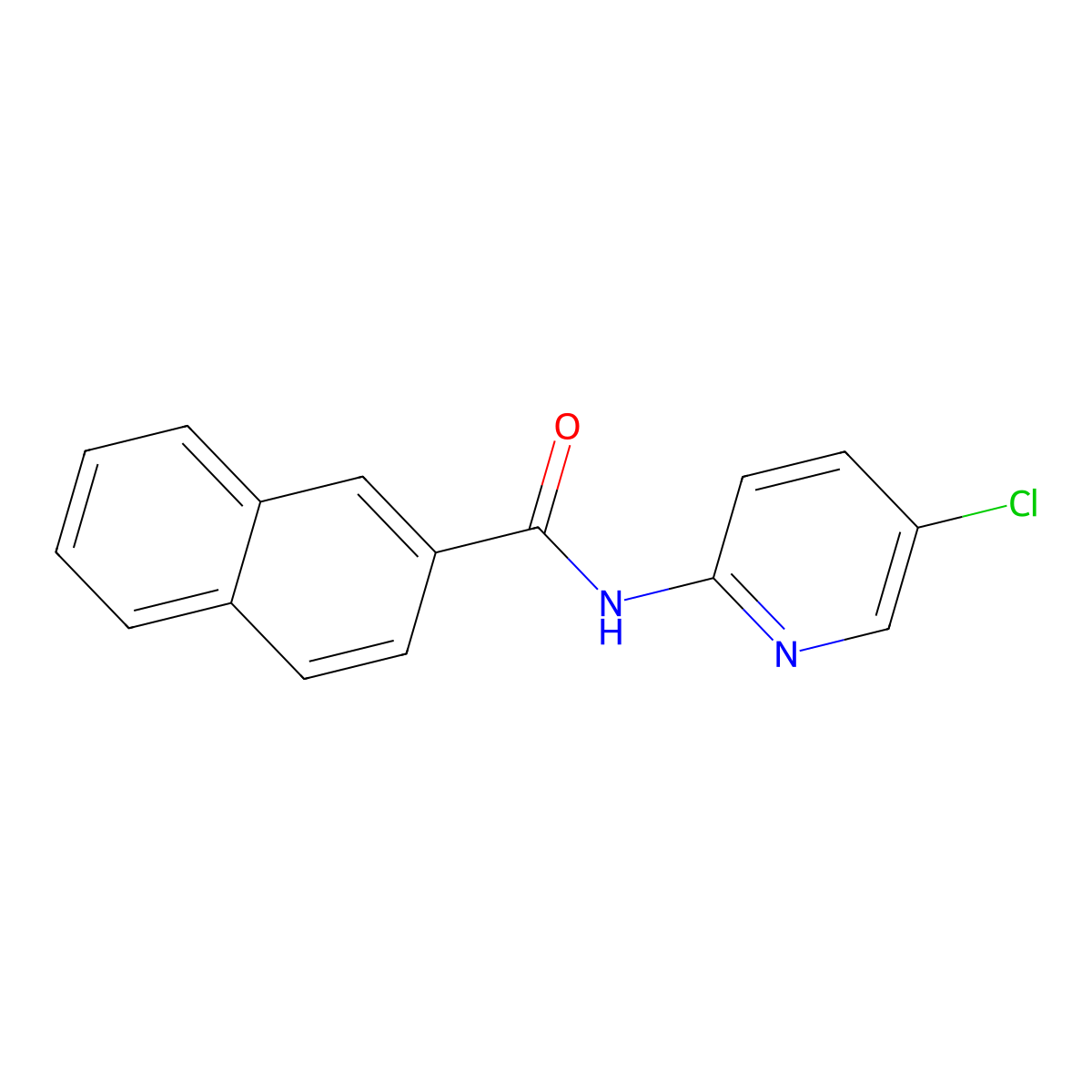 N-(5-chloropyridin-2-yl)naphthalene-2-carboxamide molecular structure, CAS 258338-52-2