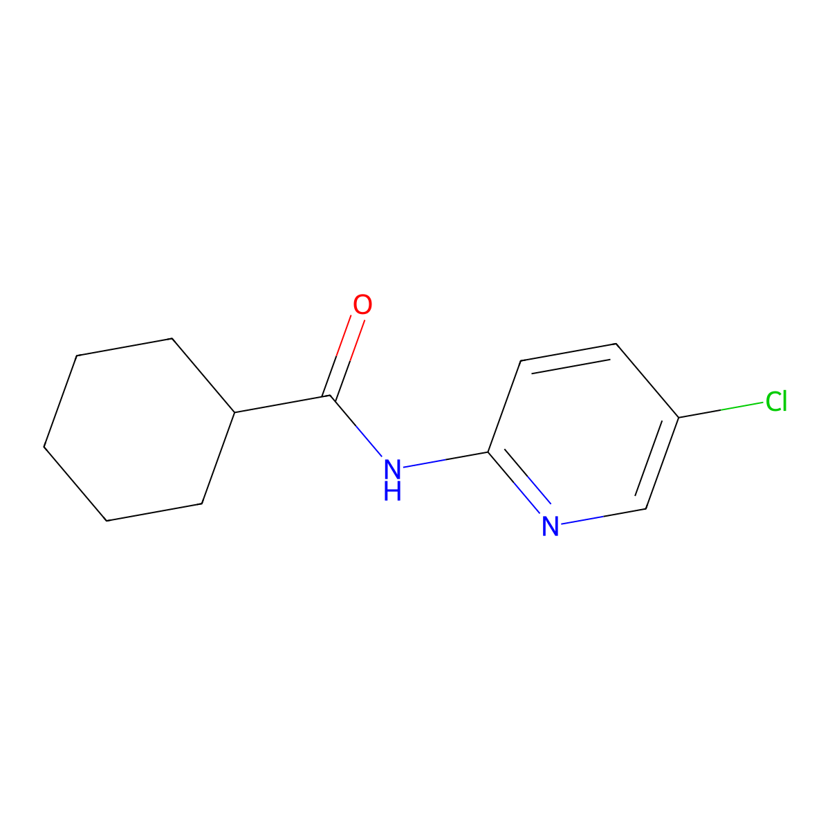 N-(5-chloropyridin-2-yl)cyclohexanecarboxamide molecular structure, CAS 258338-53-3