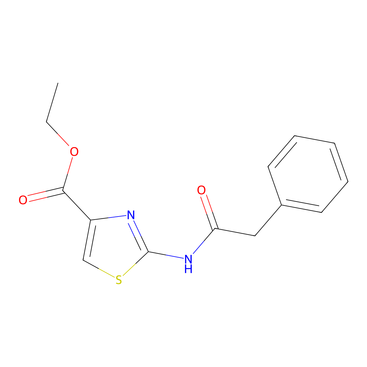 Ethyl 2-[(2-phenylacetyl)amino]-1,3-thiazole-4-carboxylate molecular structure, CAS 258338-62-4