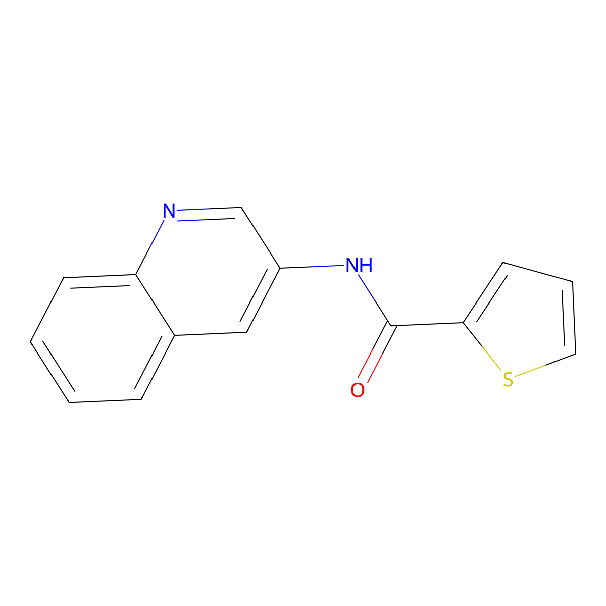 N-quinolin-3-ylthiophene-2-carboxamide molecular structure, CAS 258338-63-5