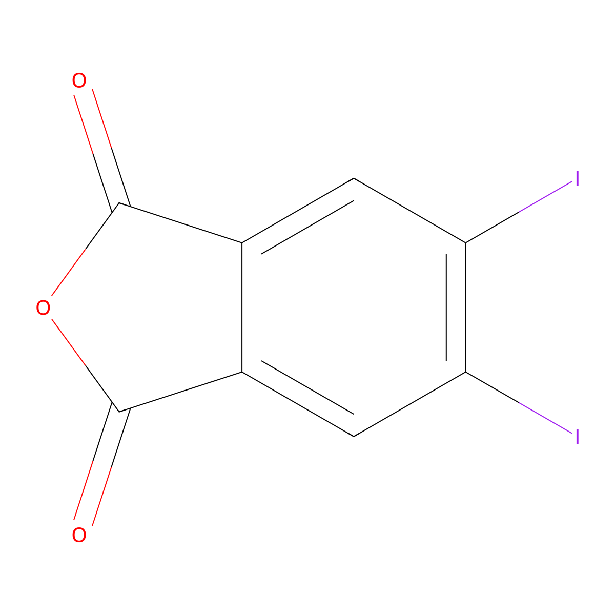 5,6-Diiodo-2-benzofuran-1,3-dione molecular structure, CAS 25834-17-7