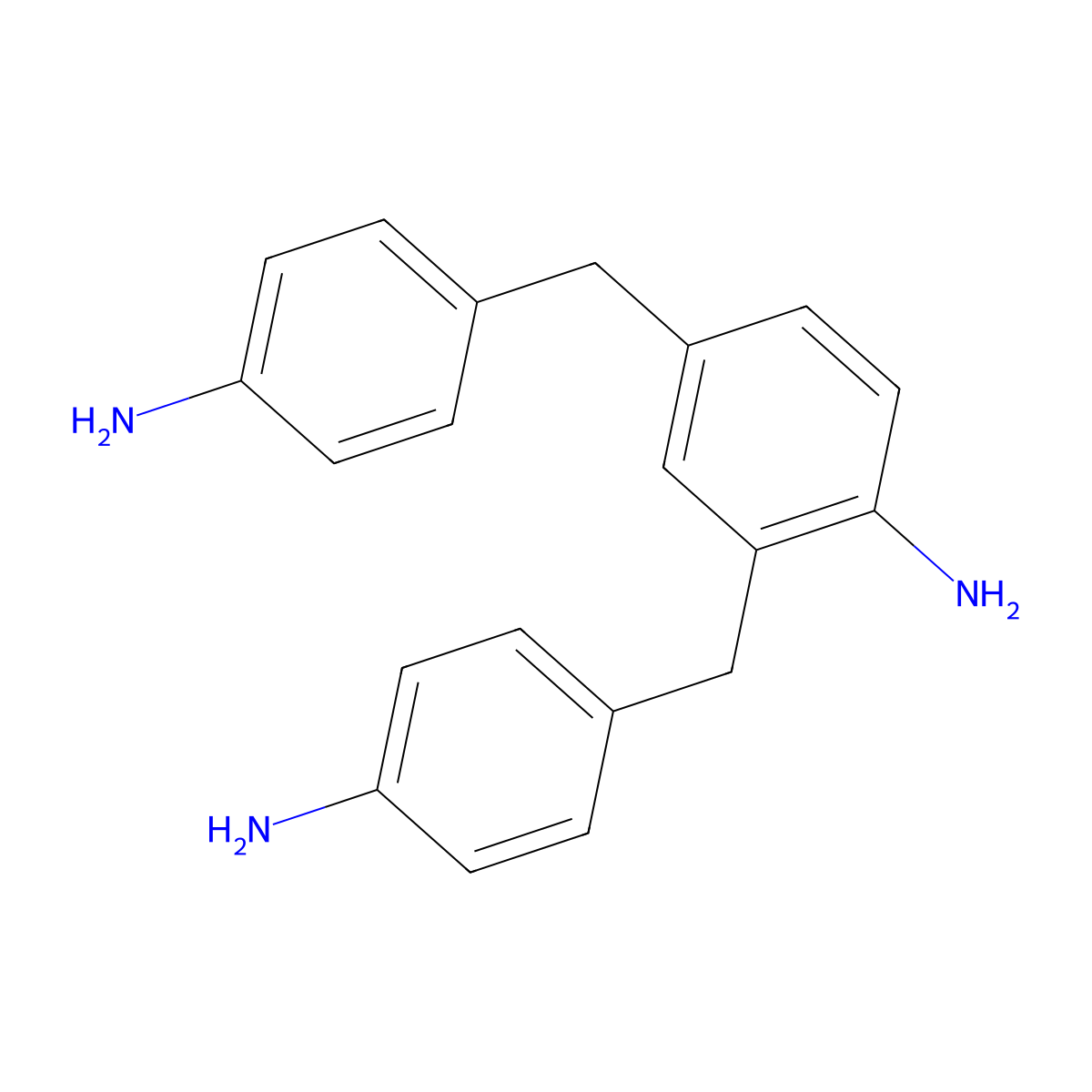 2,4-Bis(p-aminobenzyl)aniline molecular structure, CAS 25834-80-4