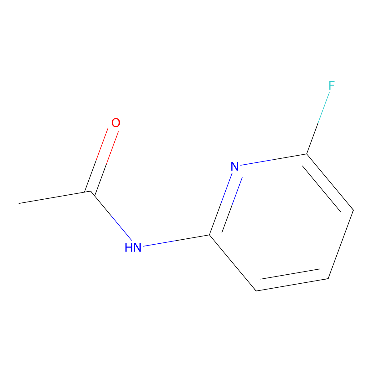 N-(6-fluoropyridin-2-yl)acetamide molecular structure, CAS 258343-71-4