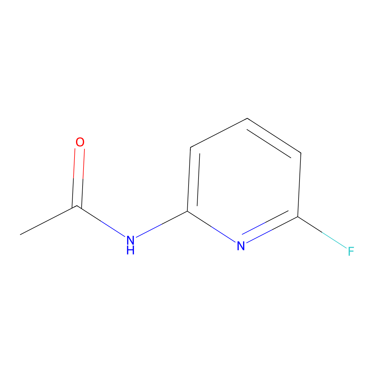 N-(6-fluoropyridin-2-yl)acetamide molecular structure, CAS 258343-71-4