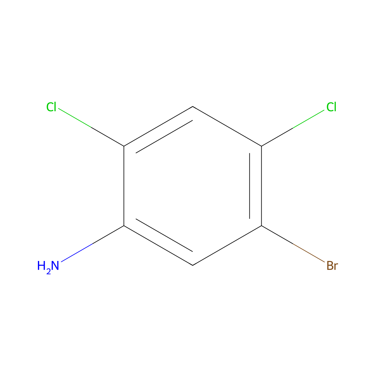 5-Bromo-2,4-dichloroaniline molecular structure, CAS 258344-01-3