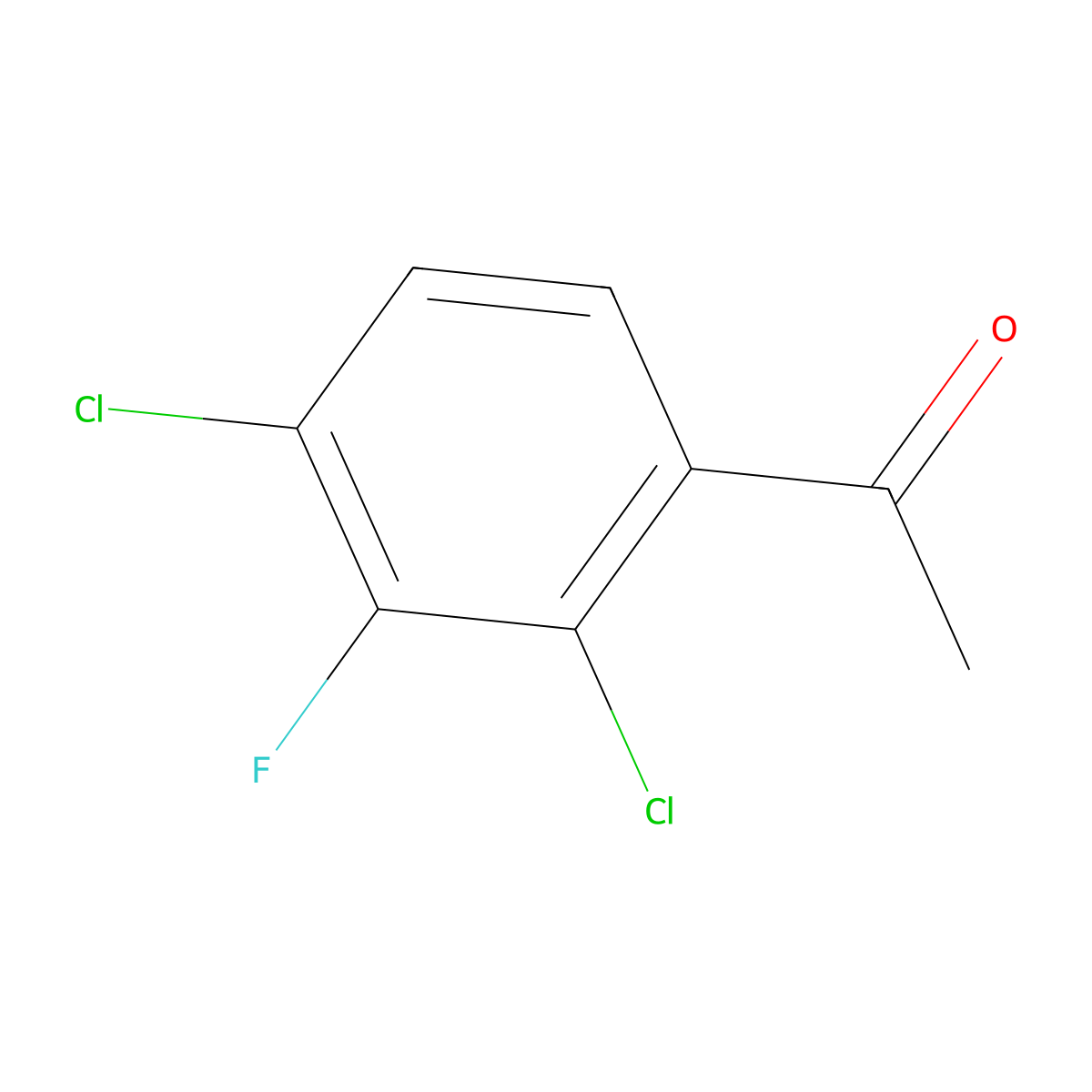 1-(2,4-Dichloro-3-fluorophenyl)ethanone molecular structure, CAS 258345-78-7