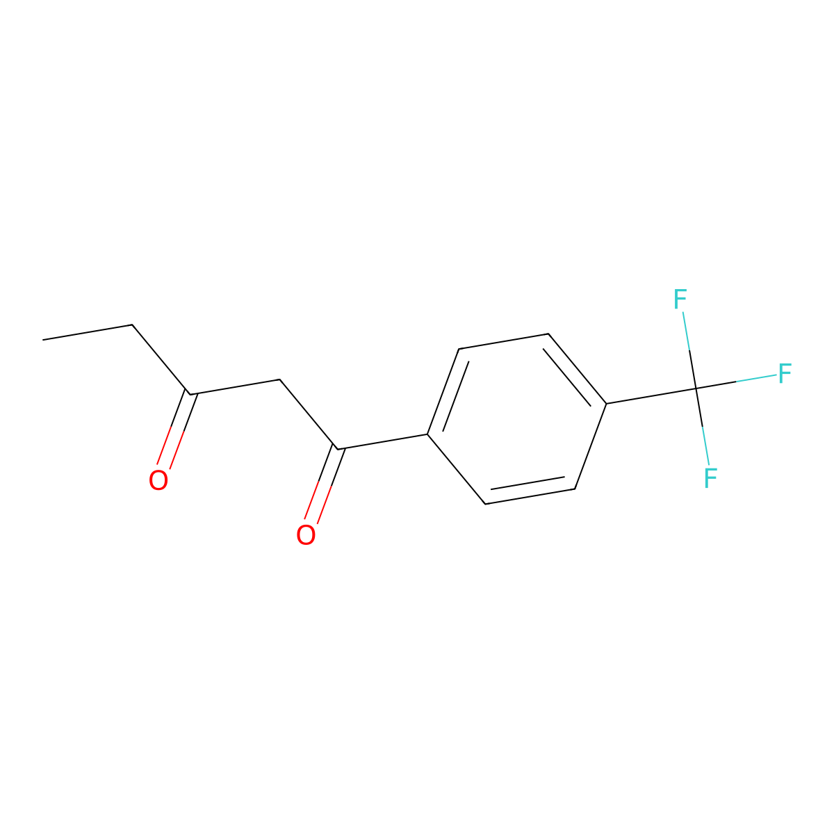 1-[4-(Trifluoromethyl)phenyl]pentane-1,3-dione molecular structure, CAS 258346-70-2