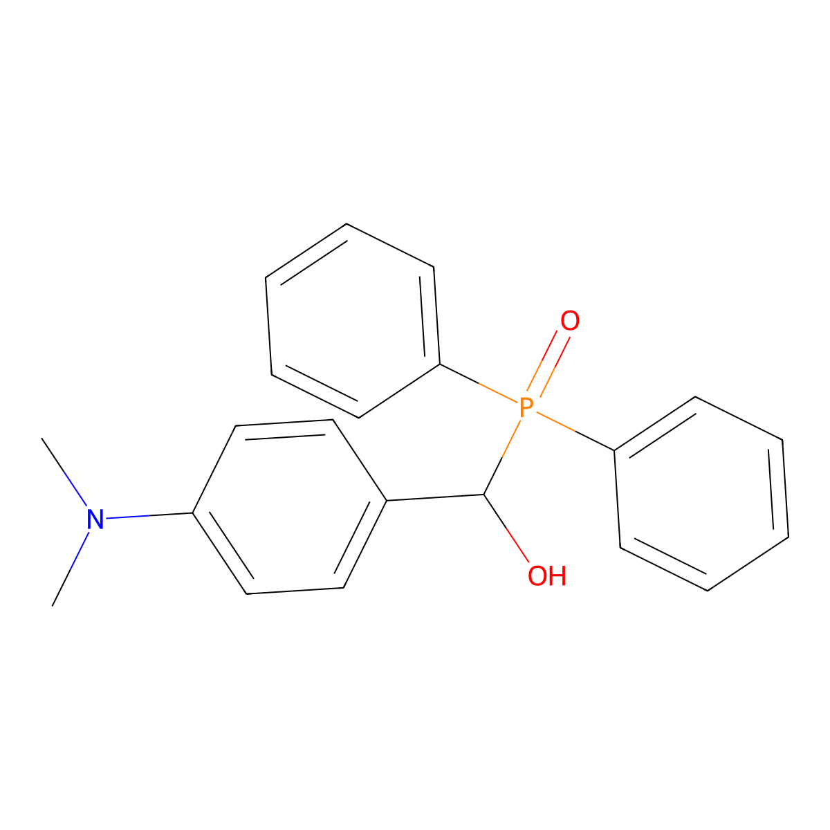 [4-(Dimethylamino)phenyl](diphenylphosphoryl)methanol molecular structure, CAS 258347-71-6