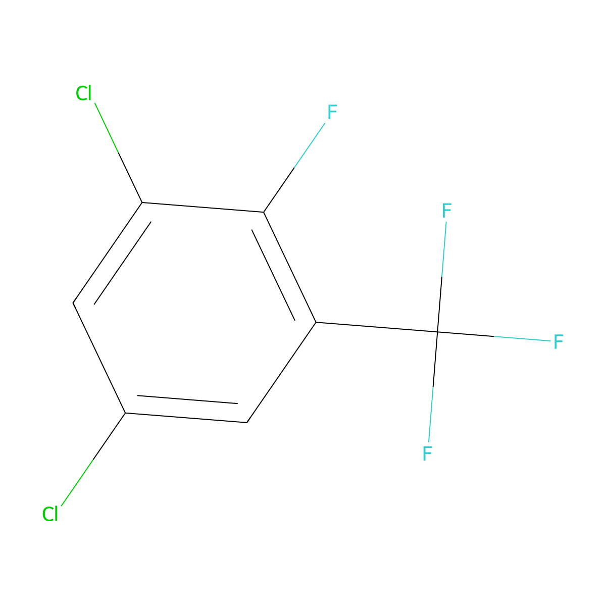 1,5-Dichloro-2-fluoro-3-(trifluoromethyl)benzene molecular structure, CAS 258348-32-2