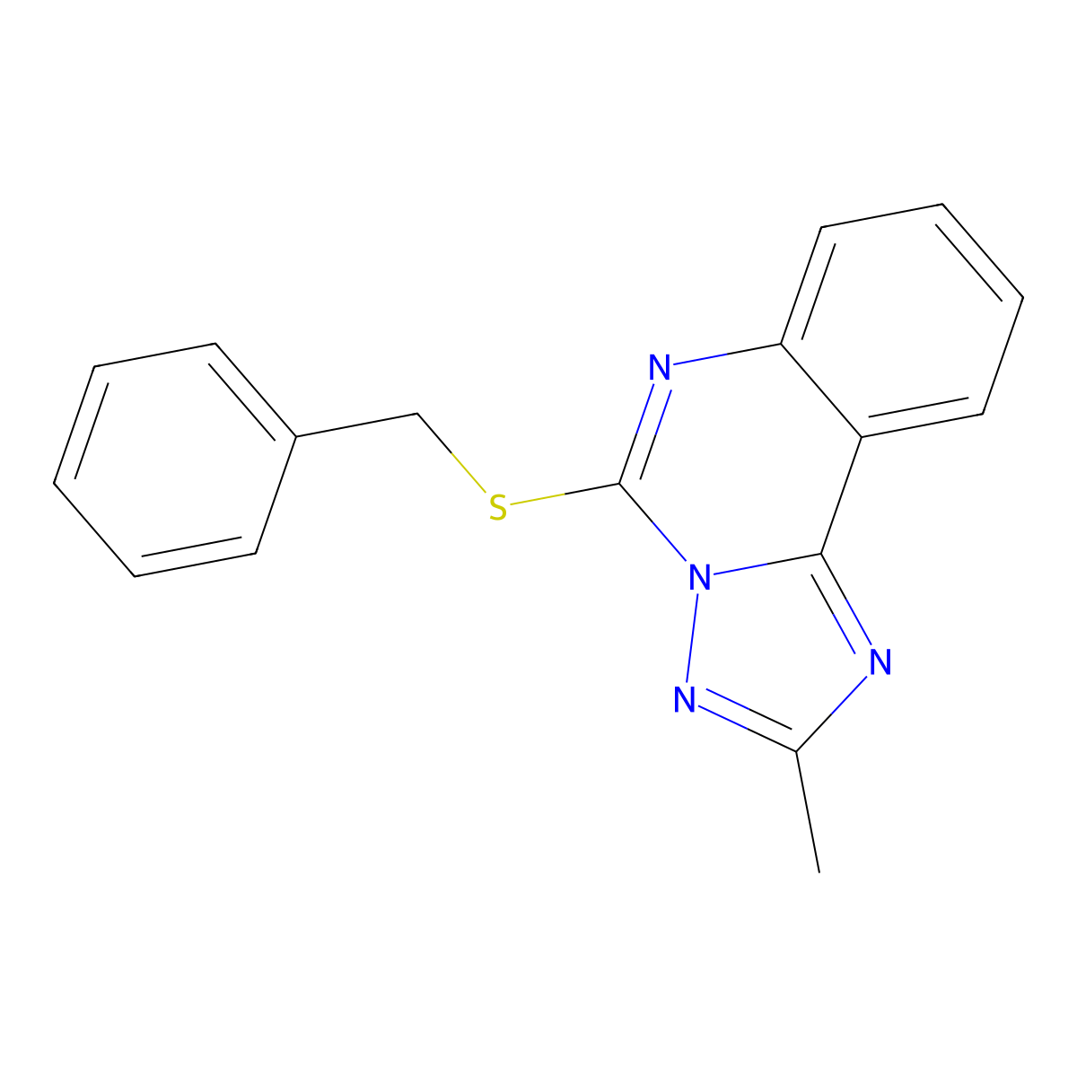 5-(Benzylthio)-2-methyl[1,2,4]triazolo[1,5-c]quinazoline molecular structure, CAS 258350-82-2