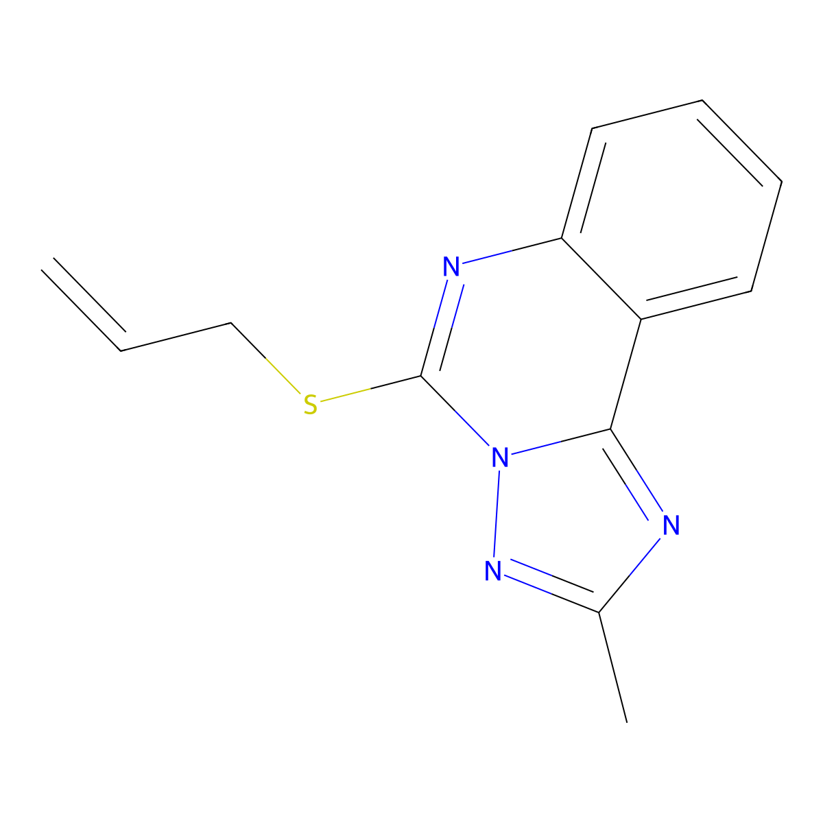 5-(Allylthio)-2-methyl[1,2,4]triazolo[1,5-c]quinazoline molecular structure, CAS 258350-88-8