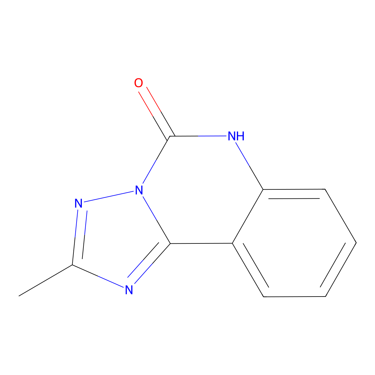 2-methyl-5H,6H-(1,2,4)triazolo(1,5-c)quinazolin-5-one molecular structure, CAS 258350-94-6