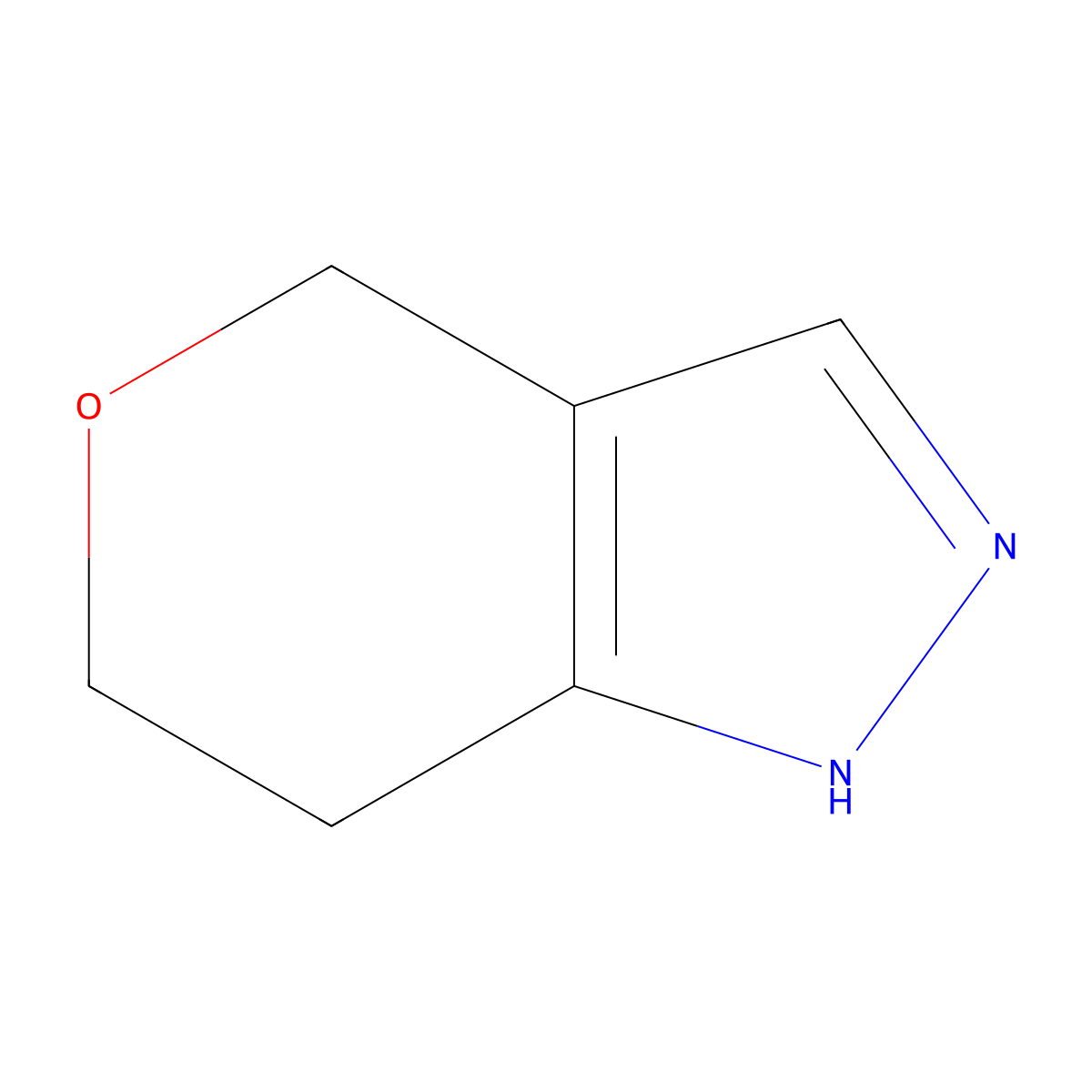 1H,4H,6H,7H-pyrano(4,3-c)pyrazole molecular structure, CAS 258353-57-0