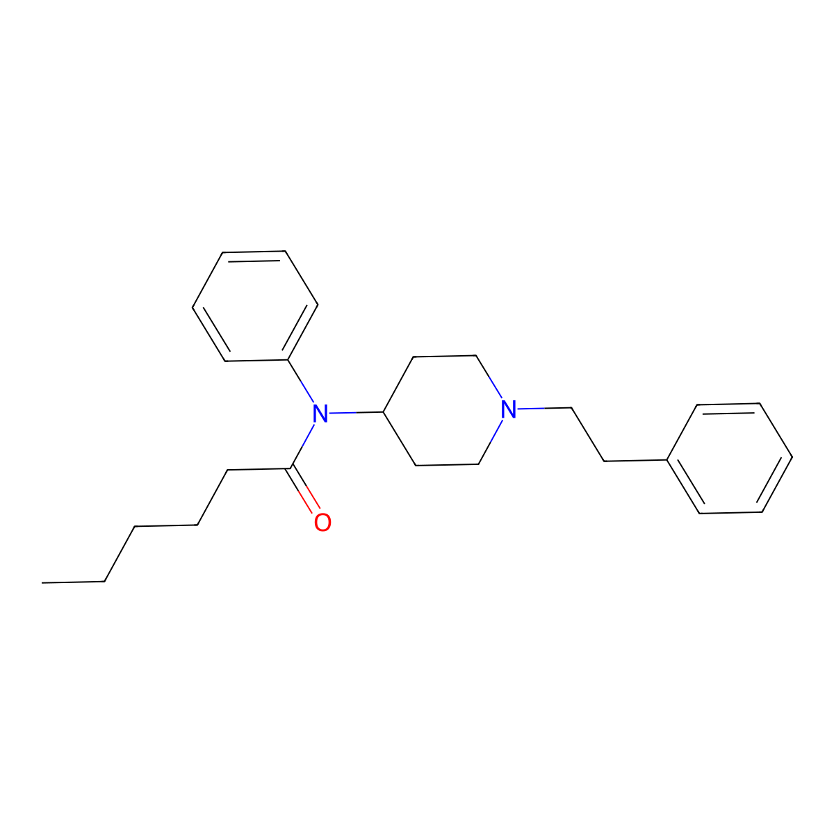 Hexanoylfentanyl molecular structure, CAS 2583550-66-5