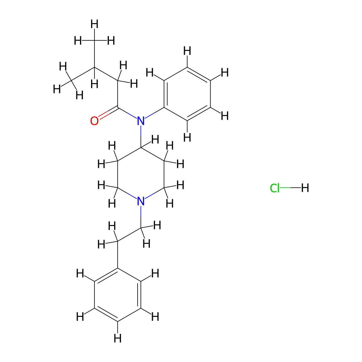 Isovalerylfentanyl hydrochloride molecular structure, CAS 2583550-98-3