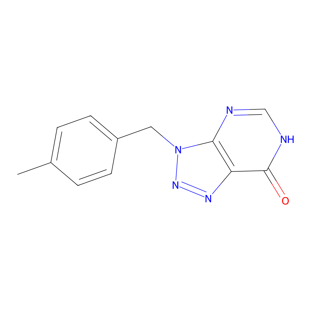 3-(4-methylbenzyl)-3H-[1,2,3]triazolo[4,5-d]pyrimidin-7-ol molecular structure, CAS 258356-16-0