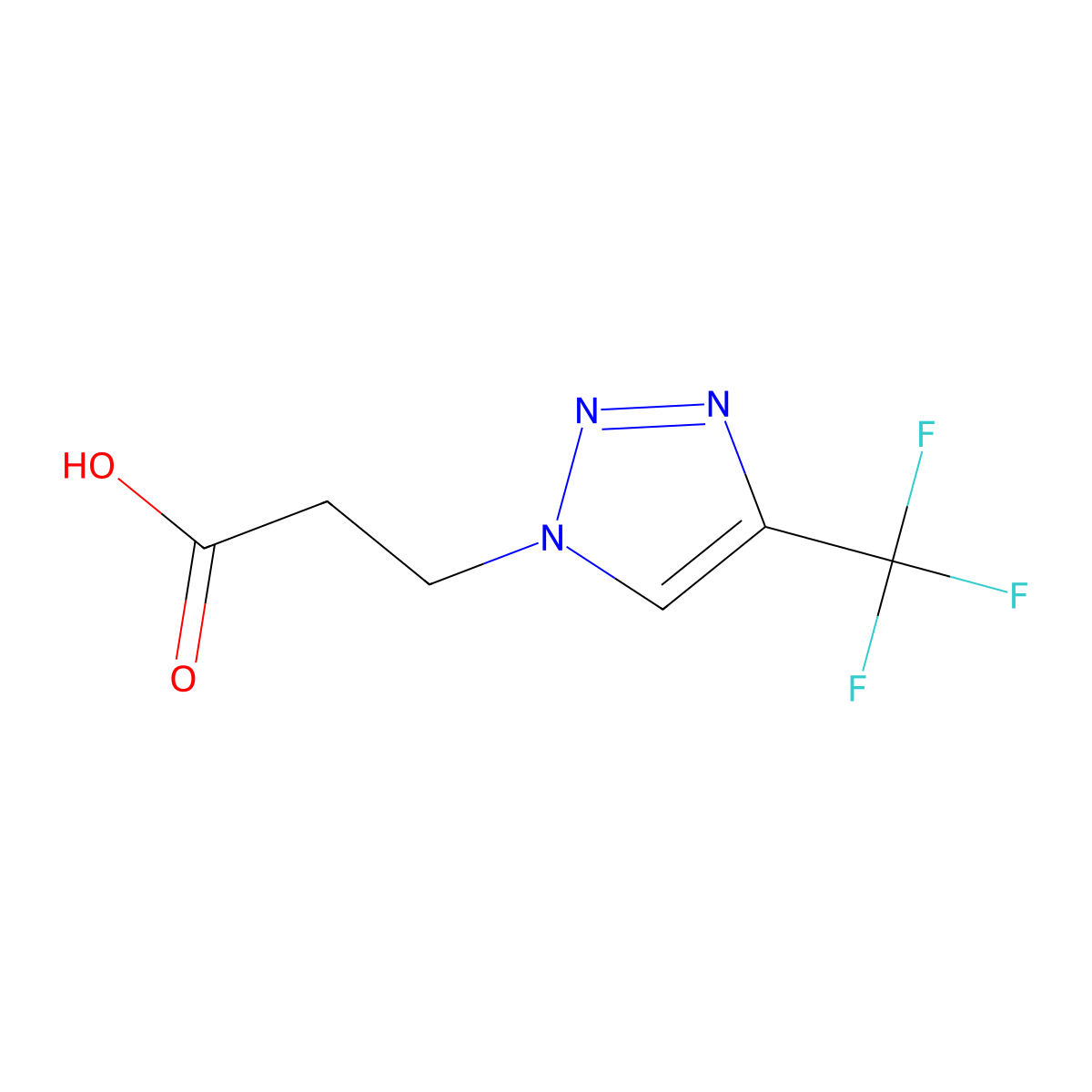 3-[4-(Trifluoromethyl)triazol-1-yl]propanoic acid molecular structure, CAS 2583652-53-1