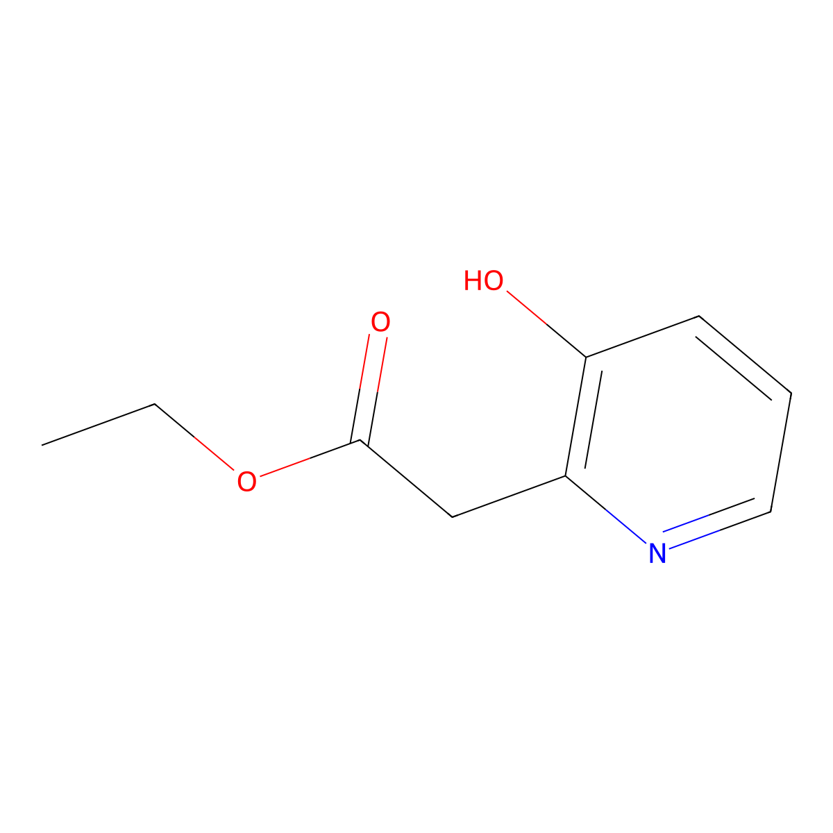 Ethyl 2-(3-hydroxypyridin-2-yl)acetate molecular structure, CAS 2584-12-5