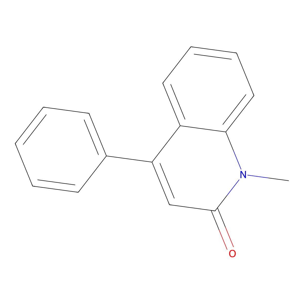 1-methyl-4-phenylquinolin-2(1H)-one molecular structure, CAS 2584-37-4