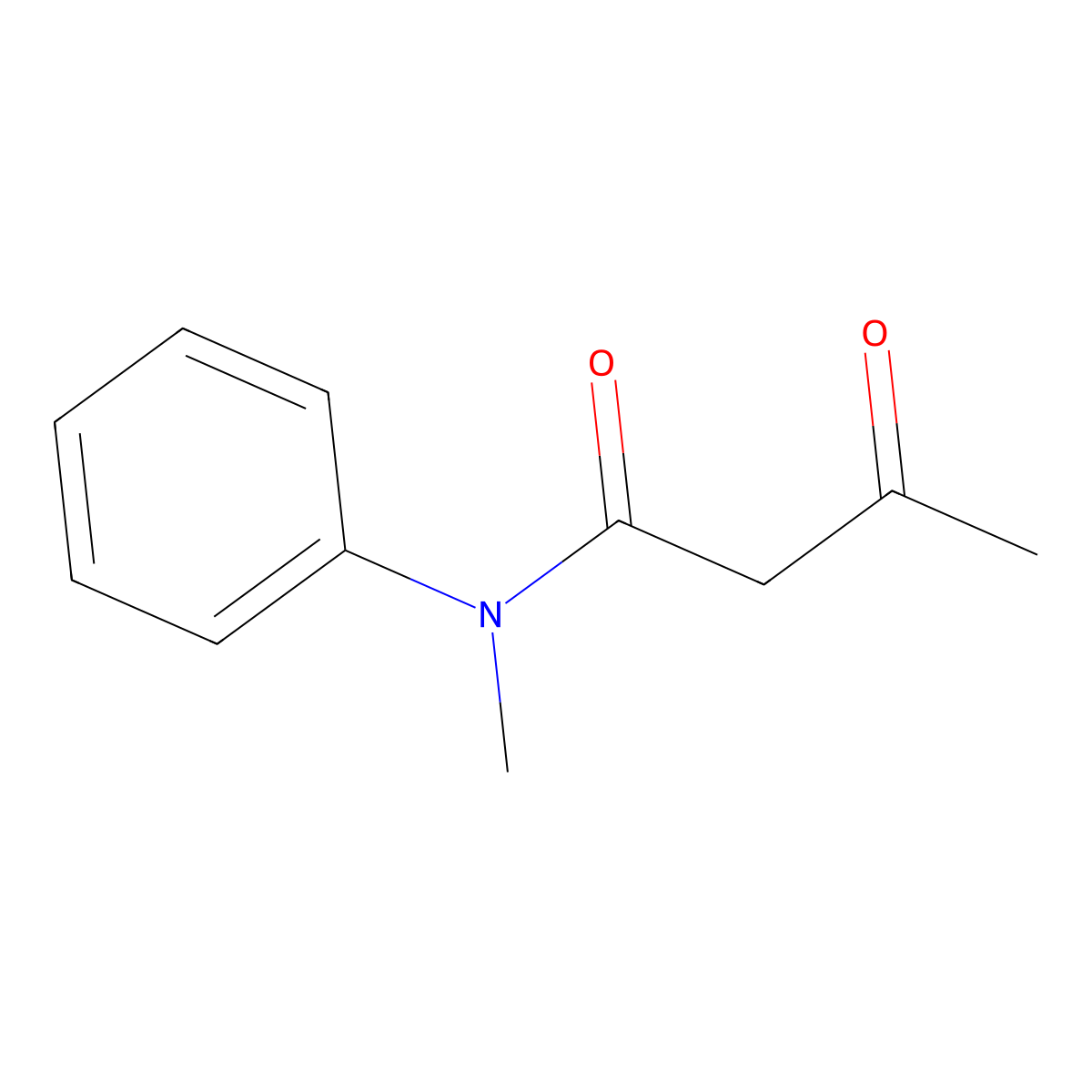 N-Methyl-3-oxo-N-phenylbutyramide molecular structure, CAS 2584-48-7