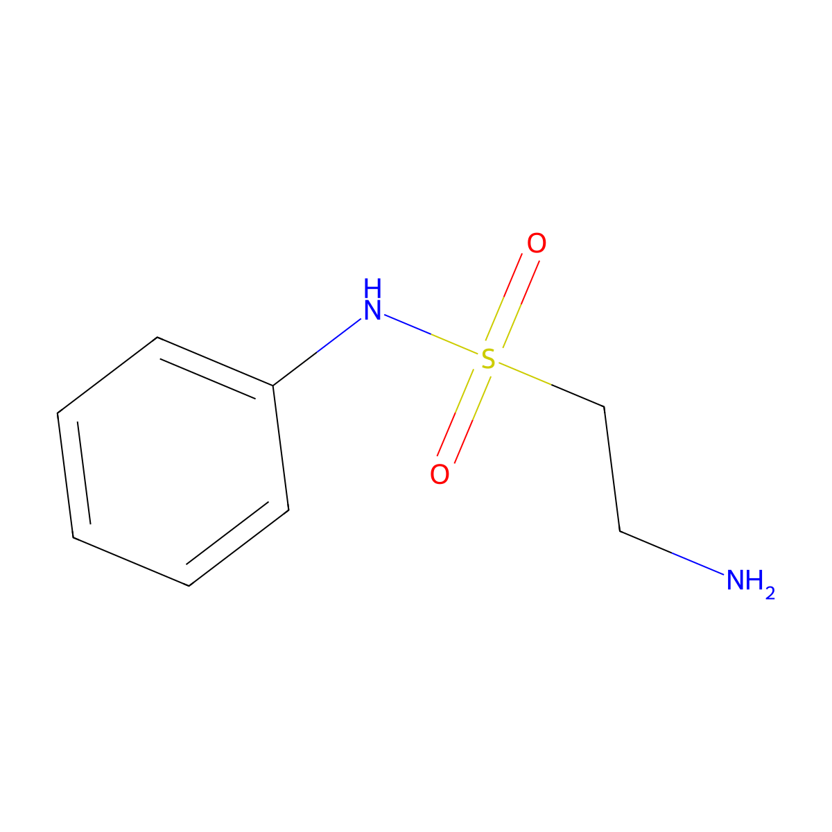 2-Amino-N-phenylethane-1-sulfonamide molecular structure, CAS 25840-61-3