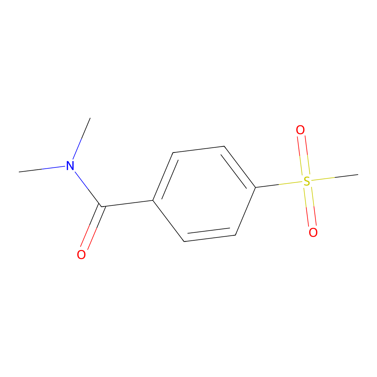 N,N-Dimethyl-4-(methylsulfonyl)benzamide molecular structure, CAS 25842-74-4