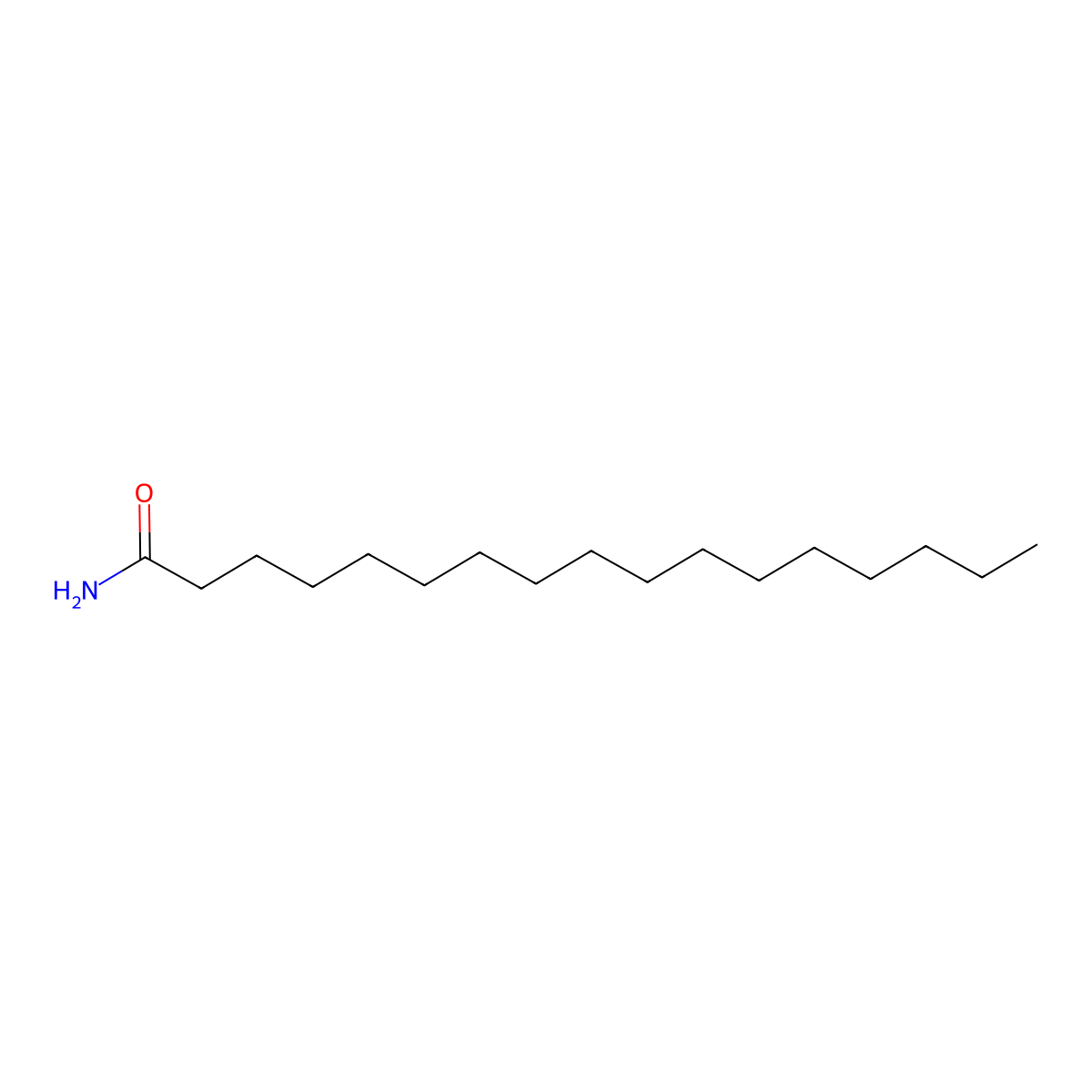 Heptadecanamide molecular structure, CAS 25844-13-7