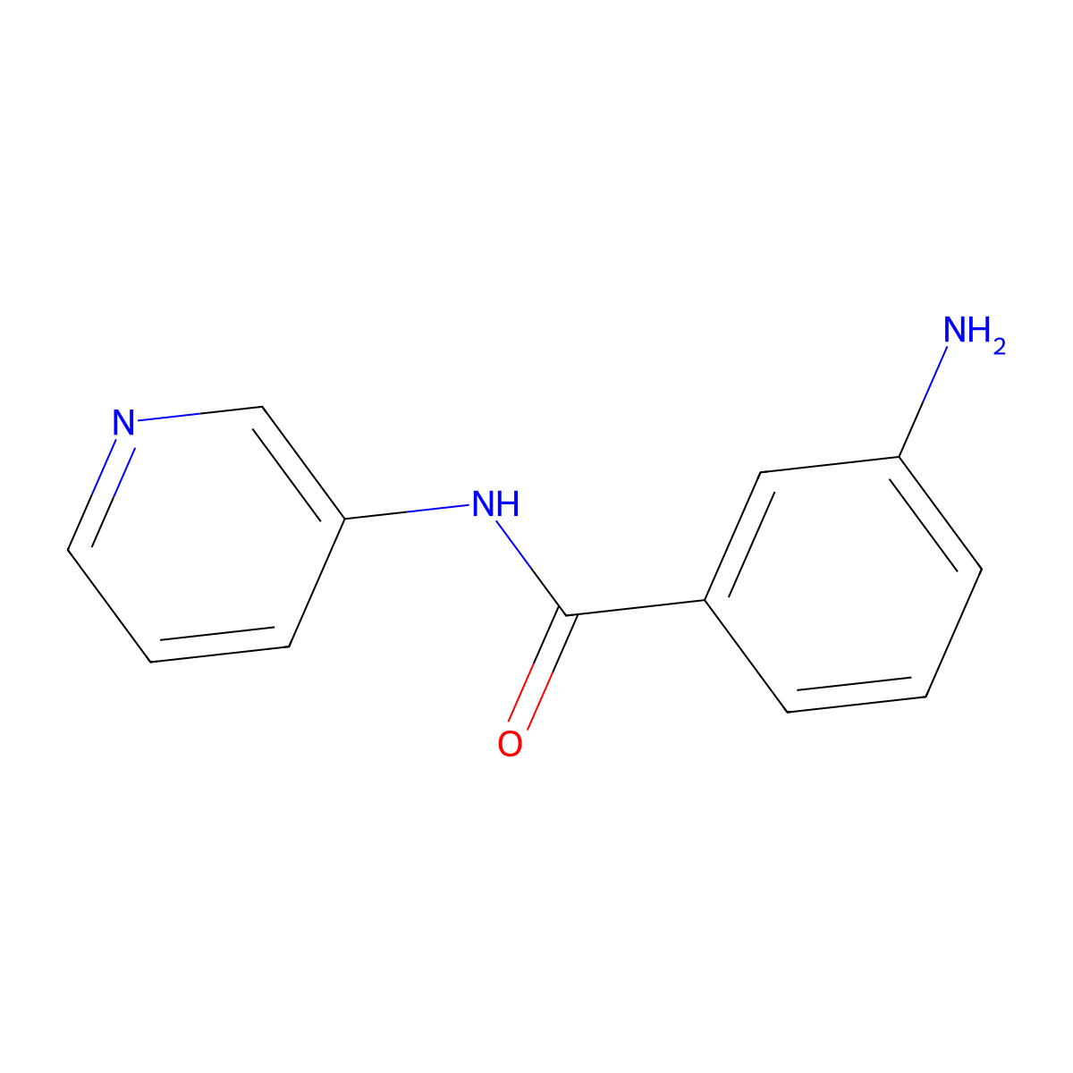 3-Amino-N-3-pyridinylbenzamide molecular structure, CAS 25844-48-8