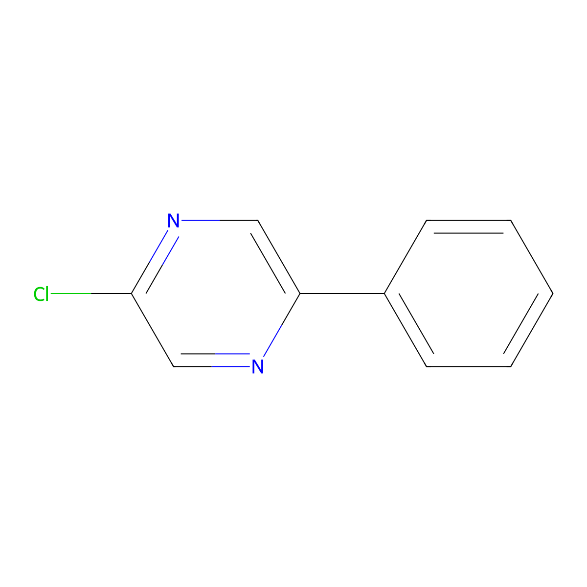 2-Chloro-5-phenylpyrazine molecular structure, CAS 25844-73-9