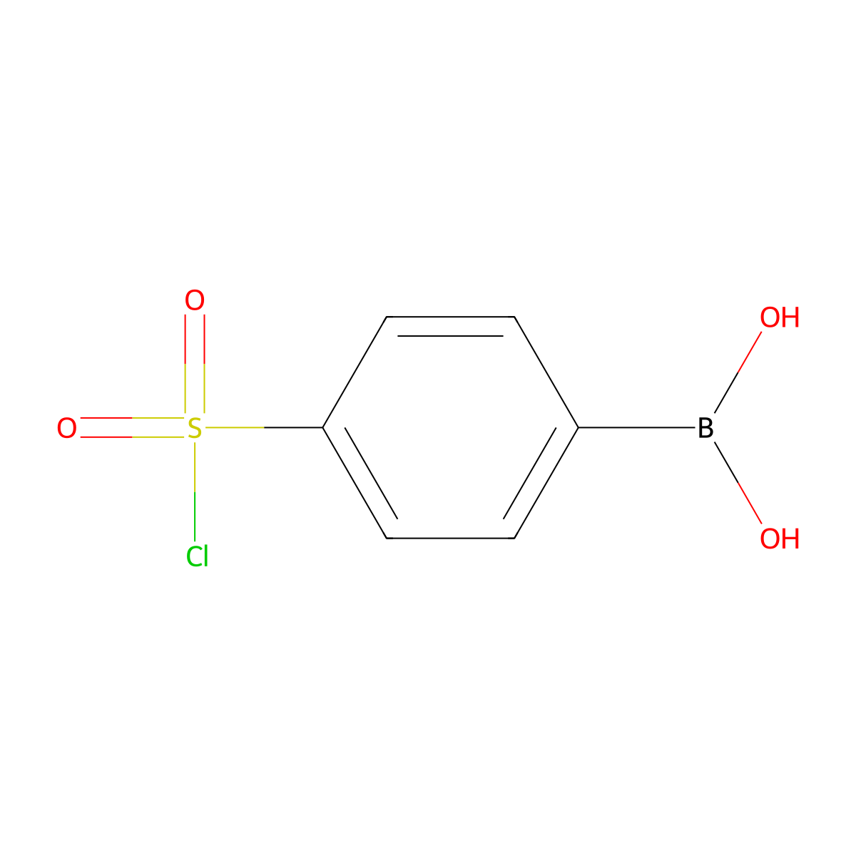 [4-(Chlorosulfonyl)phenyl]boronic acid molecular structure, CAS 2584409-79-8