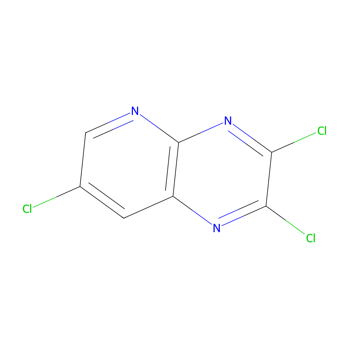 2,3,7-Trichloropyrido[2,3-b]pyrazine molecular structure, CAS 25846-90-6