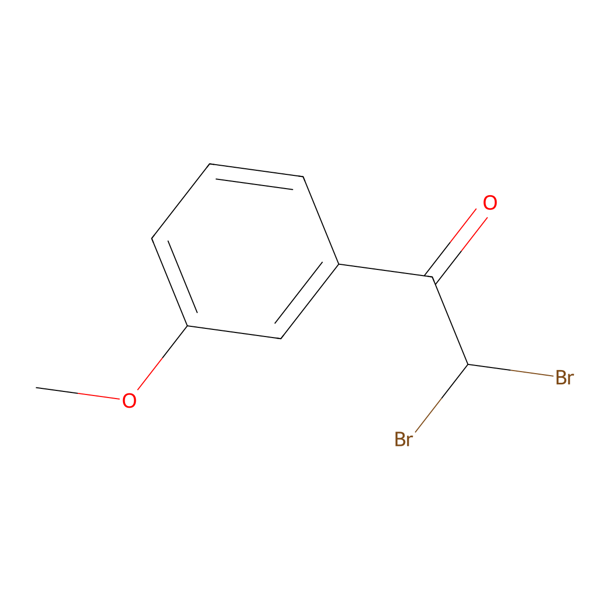 2,2-Dibromo-1-(3-methoxyphenyl)ethan-1-one molecular structure, CAS 25847-28-3