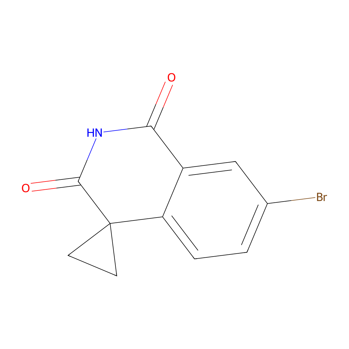 7'-Bromo-2',3'-dihydro-1'h-spiro[cyclopropane-1,4'-isoquinoline]-1',3'-dione molecular structure, CAS 2584878-75-9