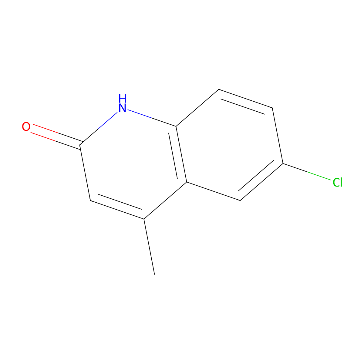 6-Chloro-4-methylquinolin-2(1H)-one molecular structure, CAS 2585-04-8
