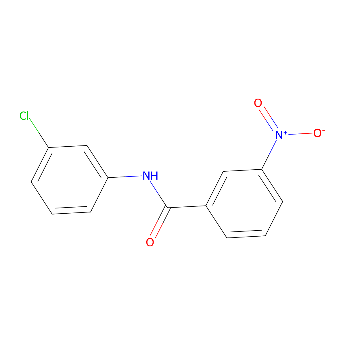 N-(3-chlorophenyl)-3-nitrobenzamide molecular structure, CAS 2585-22-0
